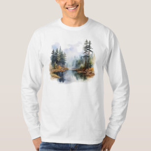 Lake Scene Long Sleeve T-Shirt