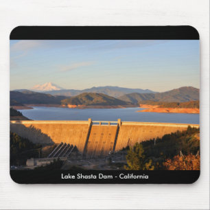 Lake Shasta Dam at Sunset - California Mouse Pad