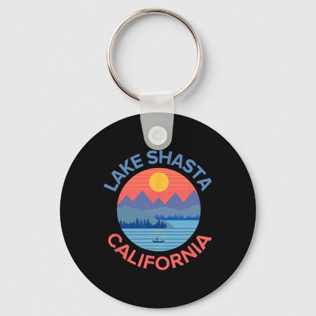 Lake Shasta Fishing  Key Ring (Front)