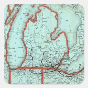 Lake Shore and Southern Michigan Railway Square Sticker