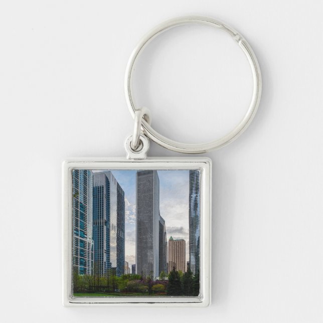 Lake Shore Park Painterly Key Ring (Front)
