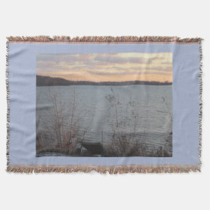Lake Shore Sunset Blanket