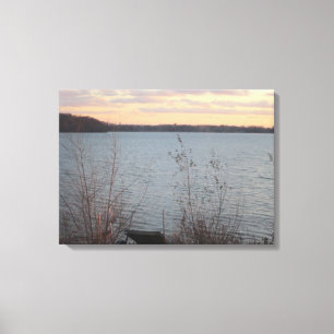 Lake Shore Sunset Canvas Print