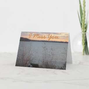 Lake Shore Sunset "I Miss You" Card