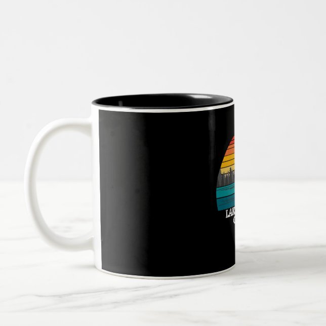 Lake Sinclair Georgia Two-Tone Coffee Mug (Left)