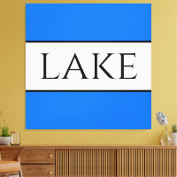 LAKE Sporty Fun Bright Blue White Summer Stripes