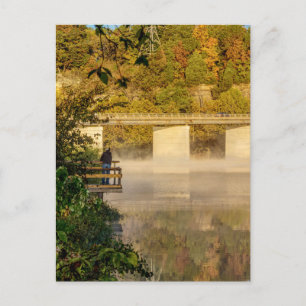 Lake Springfield Autumn Fishing Postcard