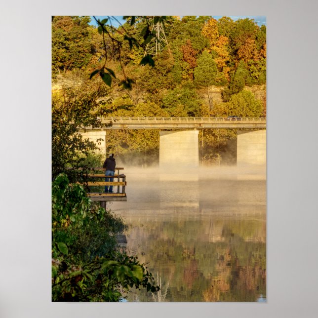 Lake Springfield Autumn Fishing Poster (Front)