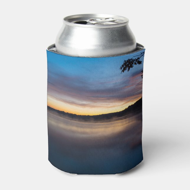 Lake Springfield Autumn Sunrise Can Cooler (Can Front)