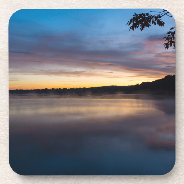 Lake Springfield Autumn Sunrise Coaster (Front)