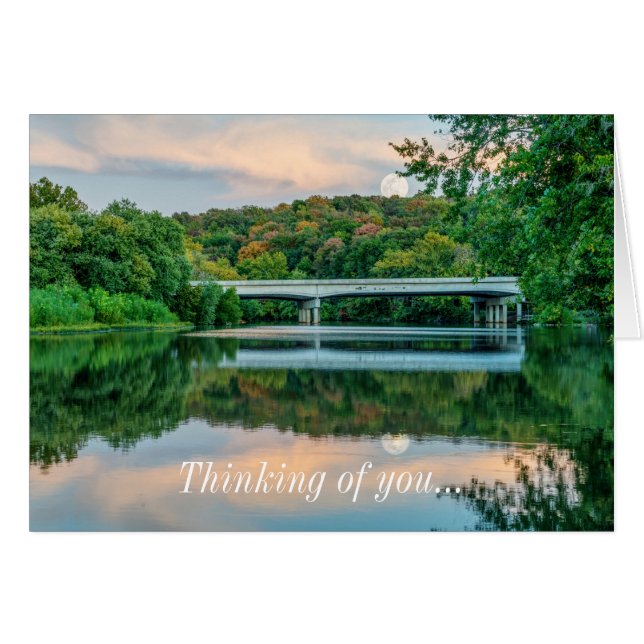 Lake Springfield Evening Tranquillity Card (Front Horizontal)