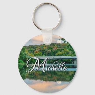 Lake Springfield Evening Tranquillity Keychain