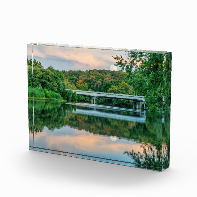 Lake Springfield Evening Tranquillity Photo Block (Right)