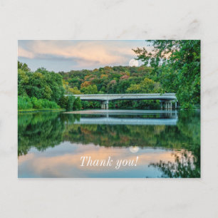 Lake Springfield Evening Tranquillity Thank you Postcard