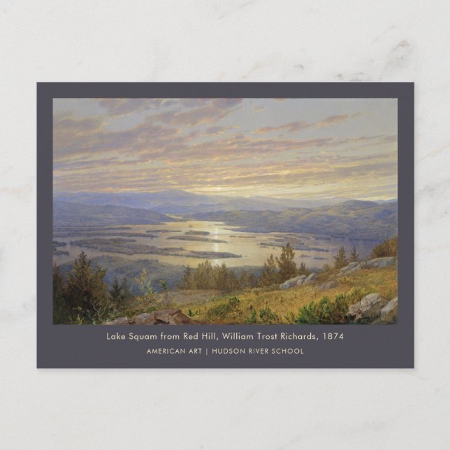 Lake Squam from Red Hill W T Richards American Art Postcard (Front)