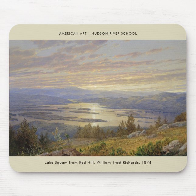 Lake Squam Red Hill Fine Art Landscape Painting Mouse Pad (Front)