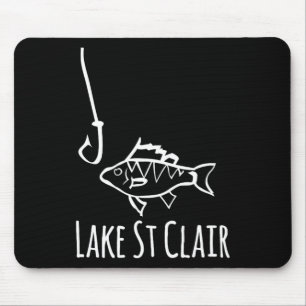 Lake St Clair Michigan Fishing Fish With Hook Whim Mouse Pad