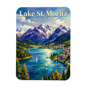 Lake St. Moritz Switzerland Magnet