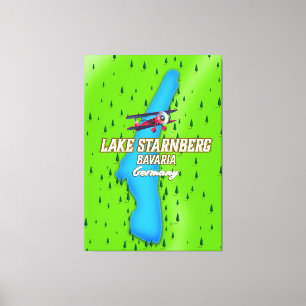 Lake Starnberg Bavaria Germany travel poster Canvas Print