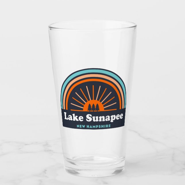 Lake Sunapee New Hampshire Rainbow Glass (Front)
