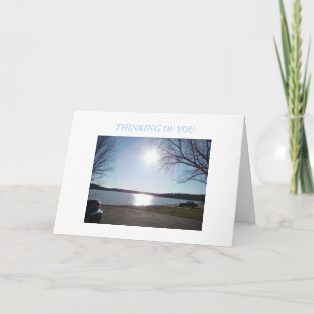 Lake & Sunny Blue Sky Card (Front)