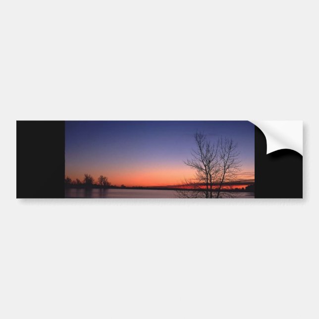 Lake Sunrise Bumper Sticker (Front)
