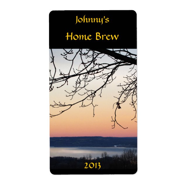 Lake Sunset Beer Label (Front)