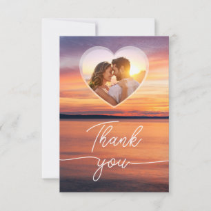 Lake Sunset Custom Heart Photo Template Wedding