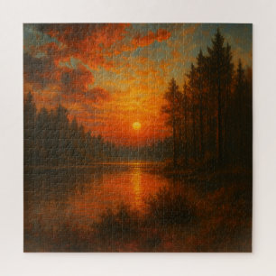 Lake Sunset Jigsaw Puzzle