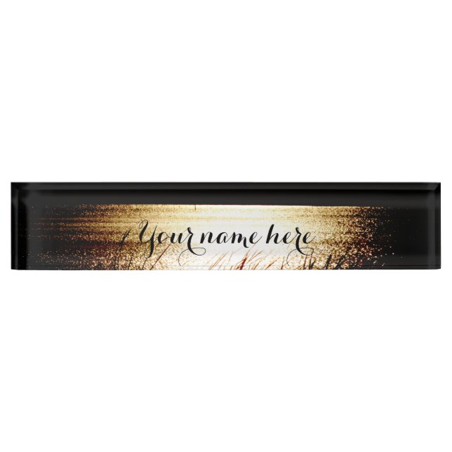 Lake Sunset Nameplate (Front)