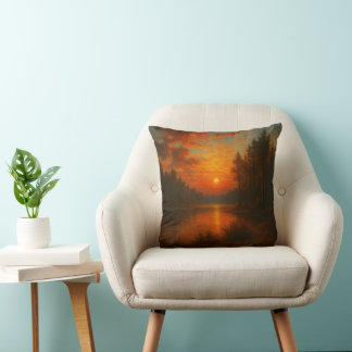 Lake Sunset – Nature-Inspired Accent Cushion