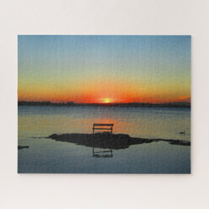 lake sunset reflections jigsaw puzzle