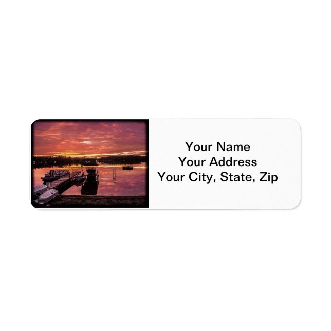 Lake Sunset Return Address Labels (Front)
