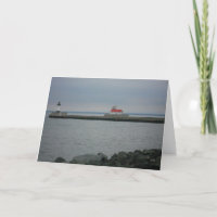 "Lake Superior Lighthouses" Birthday Card