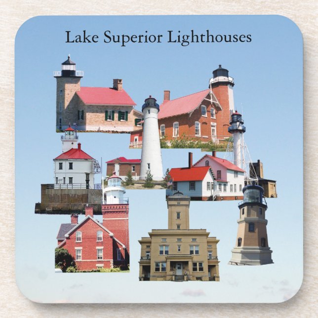 Lake Superior Lighthouses coaster (Front)