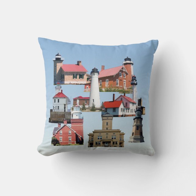 Lake Superior Lighthouses pillow (Front)