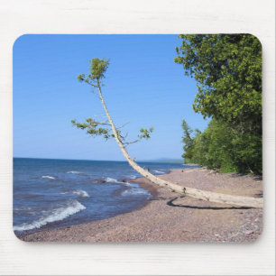 Lake Superior Lonely Tree Mouse Pad