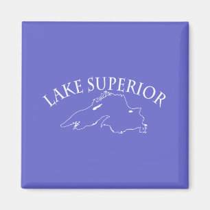 Lake Superior Map Magnet