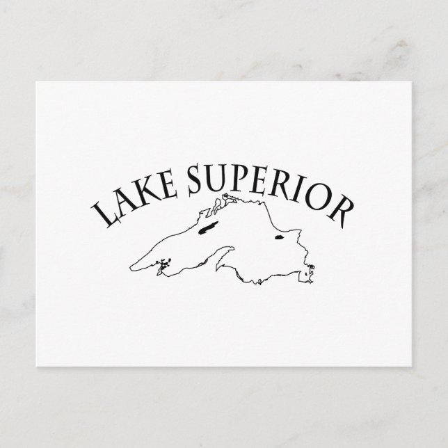 Lake Superior Map Postcard (Front)