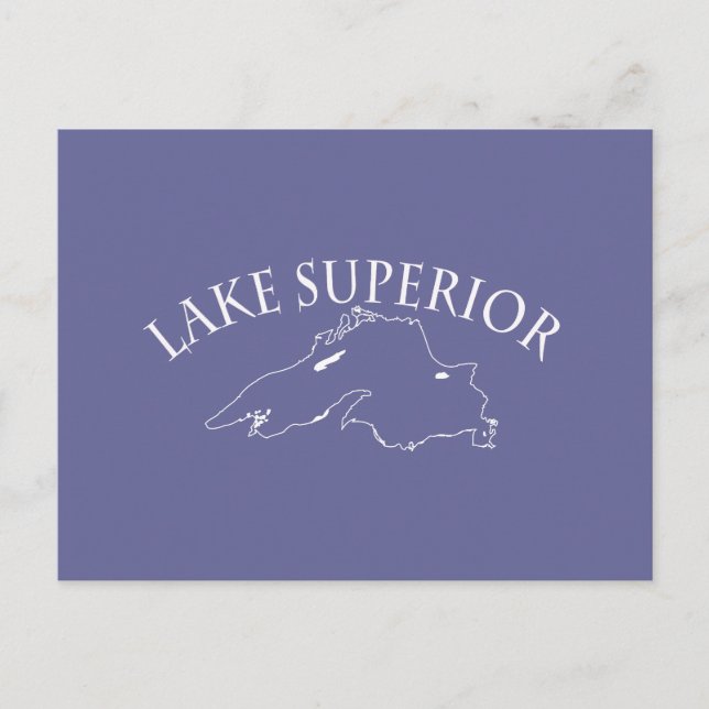 Lake Superior Map Postcard (Front)