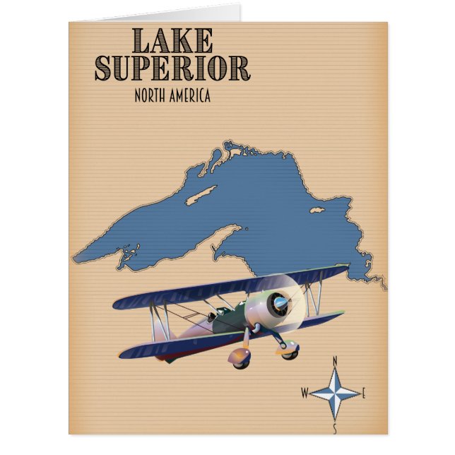 Lake Superior North America map (Front)