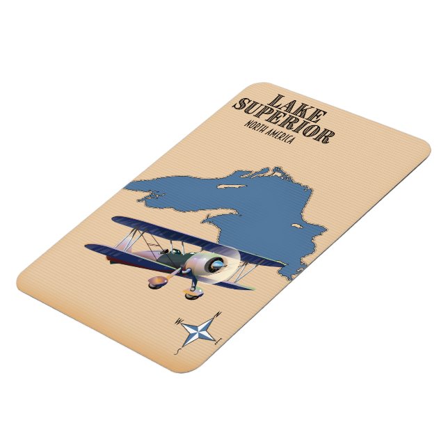 Lake Superior North America map Magnet (Left Side)