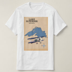 Lake Superior North America map T-Shirt