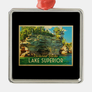 Lake Superior Pictured Rocks Metal Tree Decoration