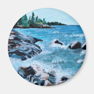 Lake Superior round magnet