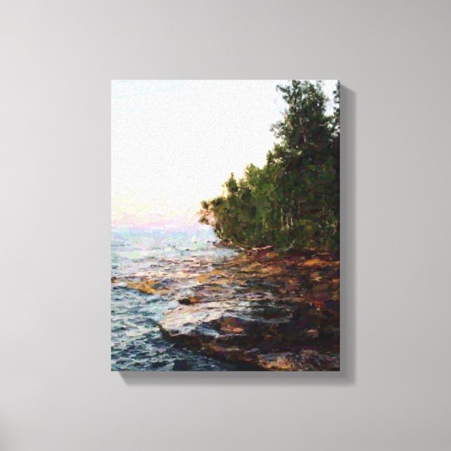 Lake Superior Shore Canvas Print (Front)