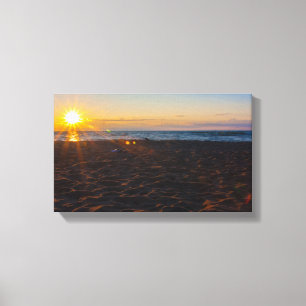 Lake Superior Sunset, Ontonagon, Michigan Canvas Print