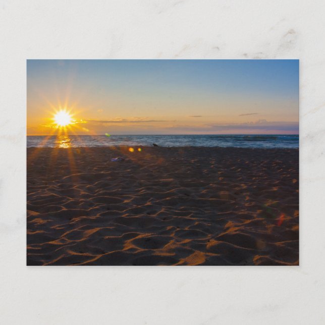 Lake Superior Sunset, Ontonagon, Michigan Postcard (Front)