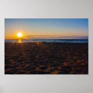 Lake Superior Sunset, Ontonagon, Michigan Poster