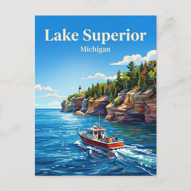 Lake Superior USA Postcard (Front)